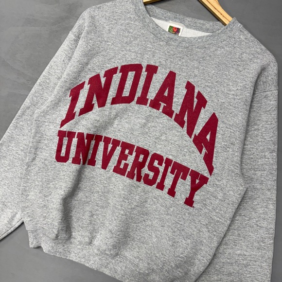 Vintage Indiana University Sweatshirt Gray Collegiate Pullover Small - Picture 2 of 6
